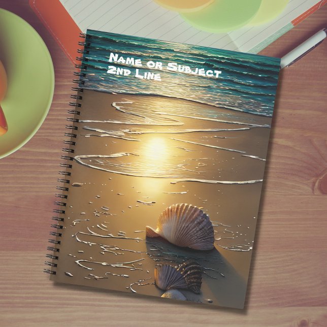 Strand bei Sunset mit Muscheln Notizbuch (Von Creator hochgeladen)