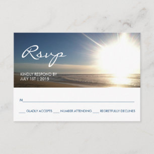 Strand bei Sunset - UAWG Response Card RSVP Karte