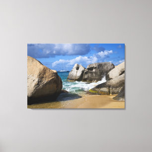 Strand bei Virgin Gorda, Britische Jungferninseln Leinwanddruck