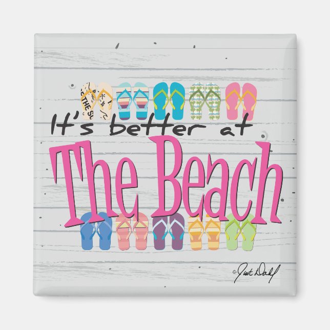 Strand - Besser am Strand Magnet (Vorne)