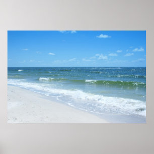 Strand bewegt III wellenartig Poster