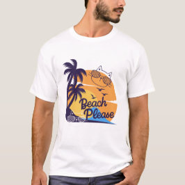Strand Bitte Cat Summer Fun T-Shirt