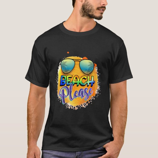 Strand bitte Grafik Thema T-Shirt (Vorderseite)