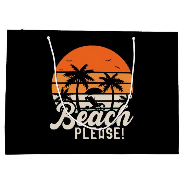Strand Bitte Große Geschenktüte (Rückseite)