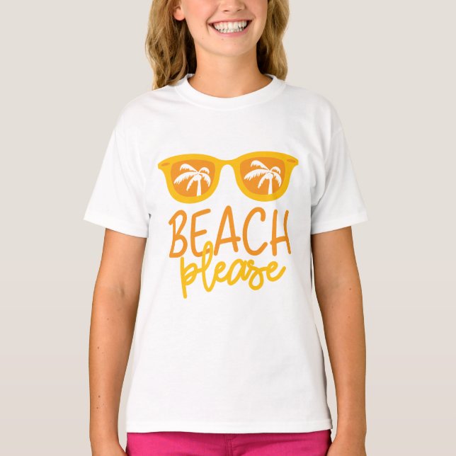 Strand Bitte (Kann angepasst werden) T-Shirt (Vorderseite)