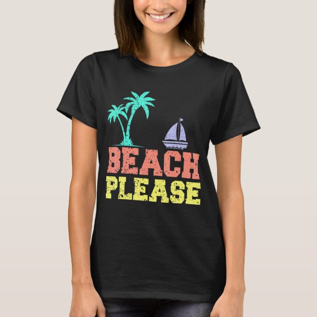 Strand bitte Kinder Strand T-Shirt (Vorderseite)