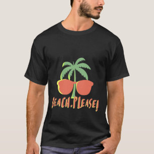 Strand Bitte Lustige Tropische Sonnenbrille Palm T-Shirt