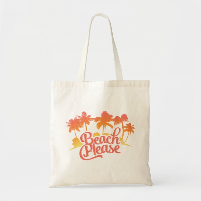 Strand-bitte lustige Zitat-Tasche Tragetasche (Vorne)