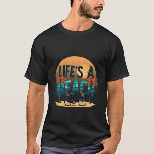 Strand Bitte Lustiger Hai Urlaub T-Shirt (Vorderseite)