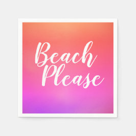 Strand Bitte Orange Pink Ombre Beach Party Serviette