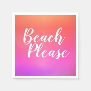 Strand Bitte Orange Pink Ombre Beach Party Serviette