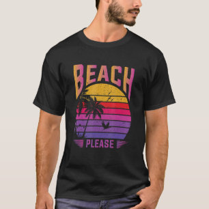 Strand Bitte Palm Tree Sonnenbrille Meer Cool Pub T-Shirt