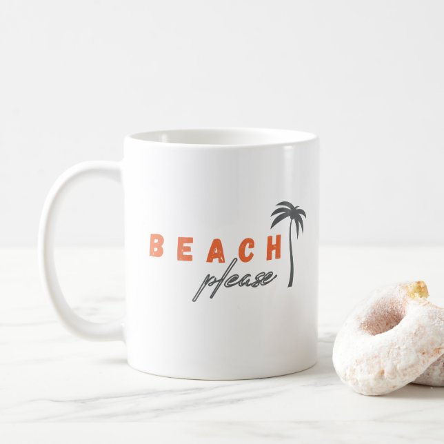 Strand bitte. Palme. Tassen (Mit Donut)