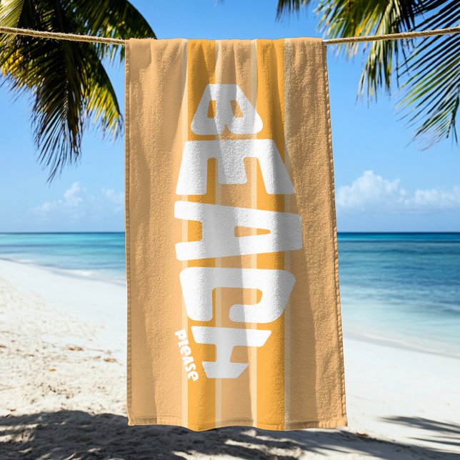 Strand Bitte Peachy Pink gestreiftes Badetuch (Von Creator hochgeladen)