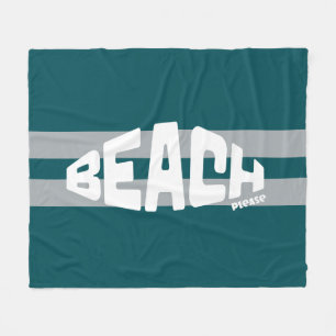 Strand Bitte Philadelphia Fußball Green & Silver Fleecedecke