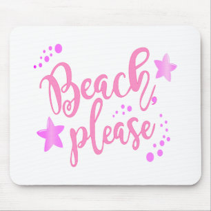 Strand bitte rosa mousepad
