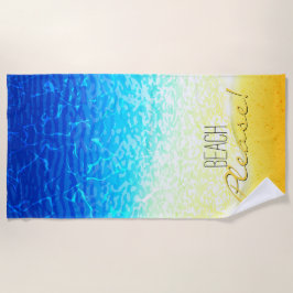 Strand Bitte Sparkling Meer Wasser und Sand Strandtuch