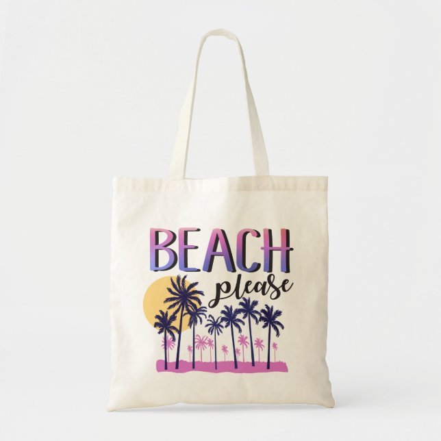 Strand-bitte Taschen-Tasche (rosa Farben) Tragetasche (Vorne)