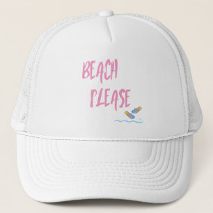 Strand Bitte tropische Sommerferien Cool rosa Truckerkappe