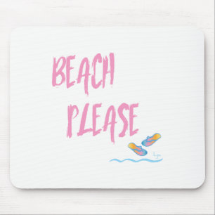 Strand bitte tropischen Stil Sommer Grafik Mousepad