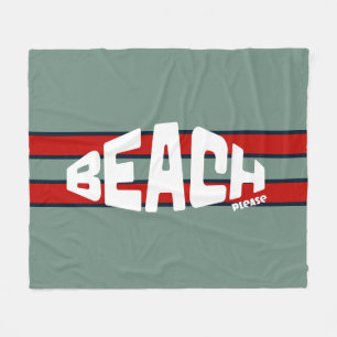 Strand bitte trostlos blau und rot fleecedecke