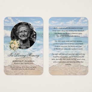 Strand-Blumen-Foto-Gedenk-Gebetskarten
