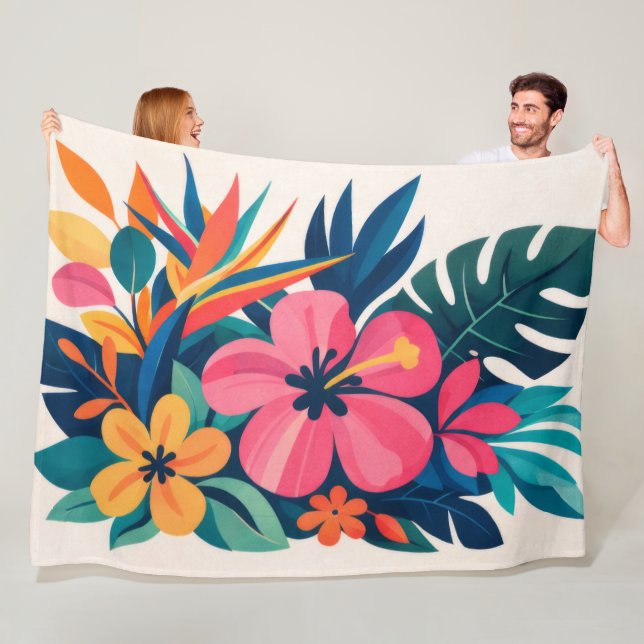 Strand-Boho-Retro-Schatz Fleecedecke (Beispiel)