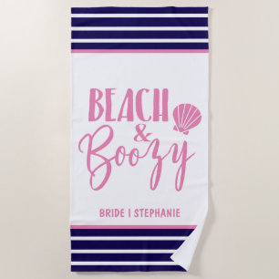 Strand & Boozy personalisierte Braut Strandtuch