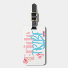 Strand-Braut - Braut-Stammbikini und -Muscheln Gepäckanhänger