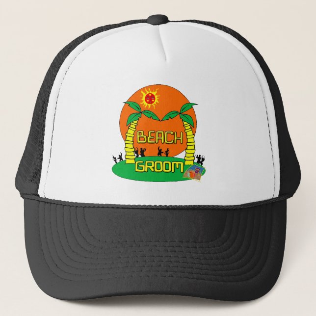 Strand-Bräutigam-Hut/Kappe Truckerkappe (Vorderseite)