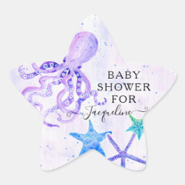 Strand Bright Octopus Starfish Babydusche Stern-Aufkleber