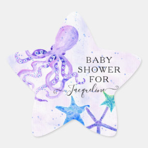 Strand Bright Octopus Starfish Babydusche Stern-Aufkleber