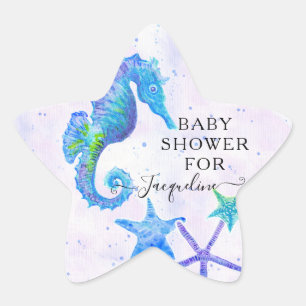 Strand Bright Seepferd Starfish Babydusche Stern-Aufkleber