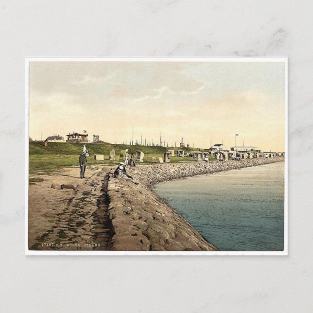Strand, Busum, Schleswig-Holstein, Deutschland, se Postkarte (Vorderseite)