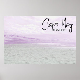 *~* Strand Cape May Sand Sky Waves Beach Poster