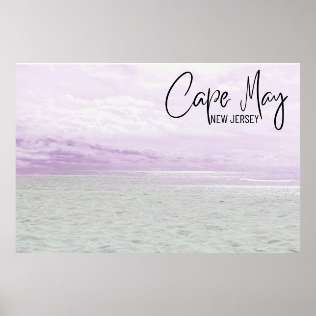 *~* Strand Cape May Sand Sky Waves Beach Poster (Vorne)