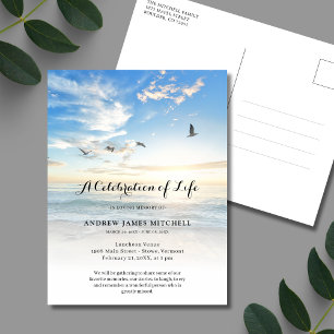 Strand Celebration of Life Gedenken Postkarte