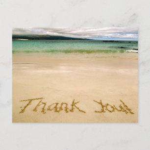 Strand "Danke" Notiz Postkarte - Senden Sie auf Ih