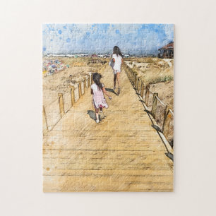Strand Day - Sao Martinho do Porto - Portugal Puzzle