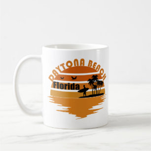 Strand Daytona Vintage Sonnenuntergang Retro-Lands Kaffeetasse