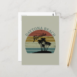 Strand Daytona Vintage Sonnenuntergang Retro-Lands Postkarte