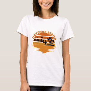 Strand Daytona Vintage Sonnenuntergang Retro-Lands T-Shirt