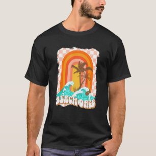 Strand Daze Palmen Wellen Vintage Retro Strand De T-Shirt