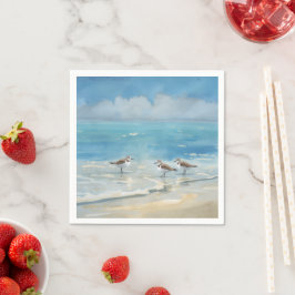 Strand der Sanduferläufer Ozean Serviette
