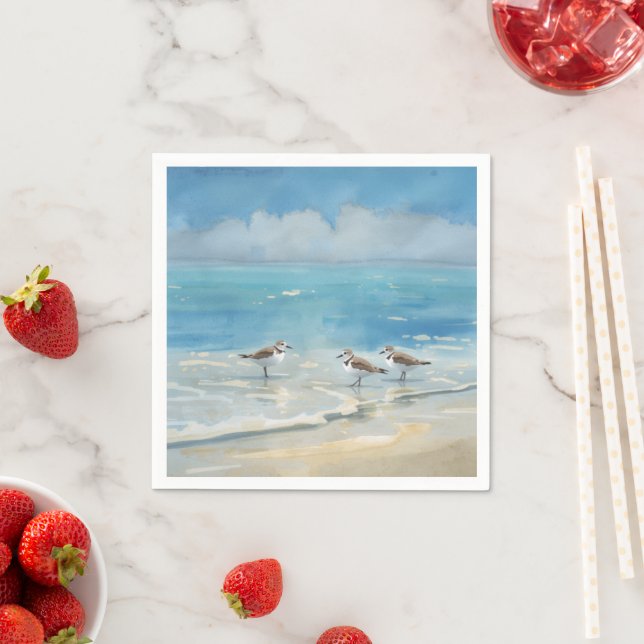 Strand der Sanduferläufer Ozean Serviette (Beispiel)