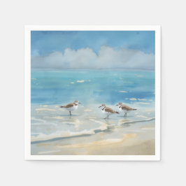 Strand der Sanduferläufer Ozean Serviette