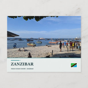 Strand des Indischen Ozeans in Sansibar Postkarte