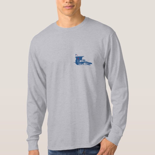Strand-des Vereins des Turm-15 lange Hülse T-Shirt (Vorderseite)