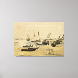 Strand Edouard Manet  , Ebbe Leinwanddruck