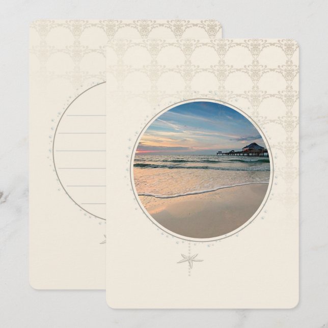 STRAND - Einladungskarte Einladung (Vorne/Hinten)